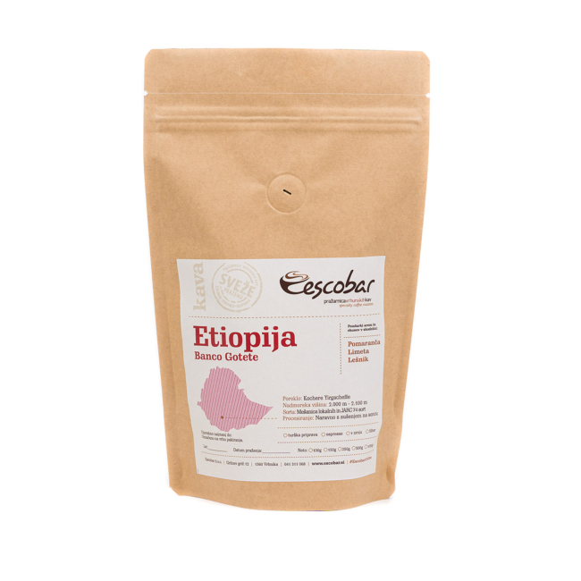 Specialty kava s poreklom Etiopija Sidamo